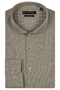 Giordano Row Two Tone Mini Houndstooth Overhemd Donker Groen