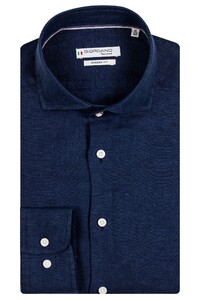 Giordano Row Uni Color Linen Blend Shirt Navy