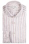 Giordano Row Wide Stripe Linnen Overhemd Bruin