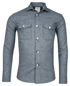 Giordano Salerno Mini Two Tone Check Overshirt Dark Navy
