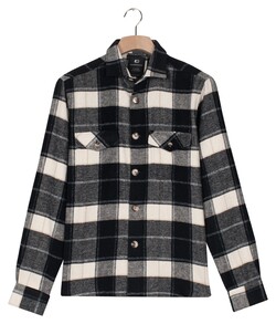 Giordano Salerno Overshirt Big Wooltouch Check Navy