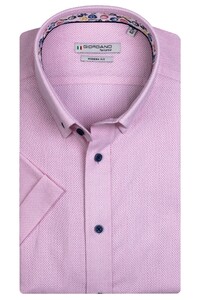 Giordano Sauro Button Down Plain Dobby Overhemd Roze