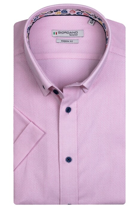 Giordano Sauro Button Down Plain Dobby Shirt Pink