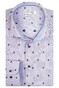 Giordano Seaton Modern Kent Stripe Squid Poplin Overhemd Navy-Wit