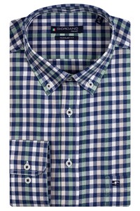 Giordano Small Twill Check Ivy Button Down Overhemd Groen-Blauw