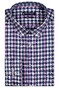 Giordano Small Twill Check Ivy Button Down Overhemd Paars-Blauw