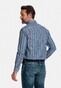 Giordano Small Twill Check Ivy Button Down Shirt Blue-Taupe