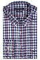 Giordano Small Twill Check Ivy Button Down Shirt Soft Coral-Blue