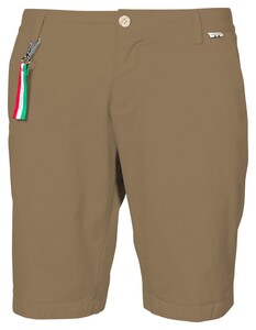 Giordano Stockholm Short Garment Dyed Twill Cotton Stretch Bermuda Dark Beige