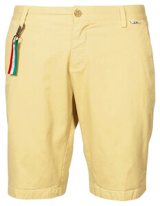 Giordano Stockholm Short Garment Dyed Twill Cotton Stretch Bermuda Light Yellow