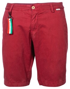 Giordano Stockholm Short Garment Dyed Twill Cotton Stretch Bermuda Red