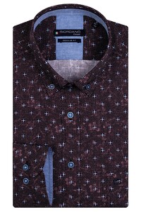 Giordano Stretch Mini Dots Print Ivy Button Down Overhemd Rood