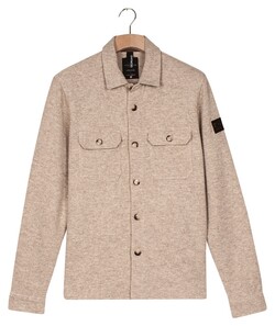 Giordano Taranto Knitted Wool Sweat Overshirt Donker Bruin