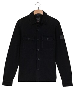 Giordano Taranto Knitted Wool Sweat Overshirt Navy