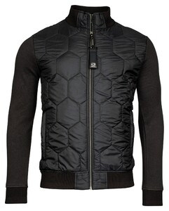 Giordano Tomasso Hybrid Knitted Doubleface Hexagon Padding Vest Navy