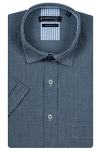 Giordano Trento Button Under Washed Cotton Tencel Chambray Overhemd Navy