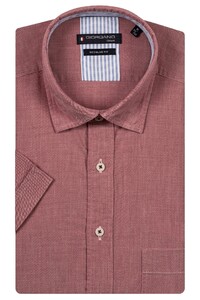 Giordano Trento Button Under Washed Cotton Tencel Chambray Overhemd Rood