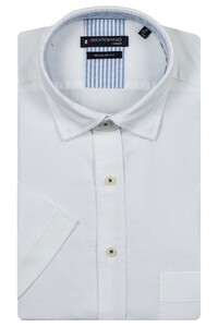 Giordano Trento Button Under Washed Cotton Tencel Chambray Overhemd Wit