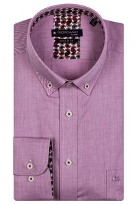 Giordano Two Tone Twill Contrast Ivy Button Down Shirt Soft Pink