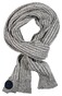 Giordano Vanise Shawl Wool Blend with Silk Scarf Grey Melange