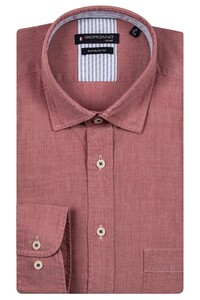 Giordano Verona Button Under Washed Tencel Chambray Overhemd Rood
