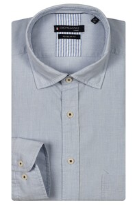 Giordano Verona Button Under Washed Tencel Chambray Shirt Light Blue