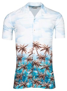 Giordano Vigo Palm Beach Pattern Overhemd Blauw-Multi