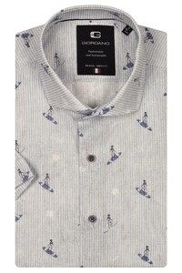Giordano Vigo Resort Surf Stripe Fantasy Shirt Light Blue