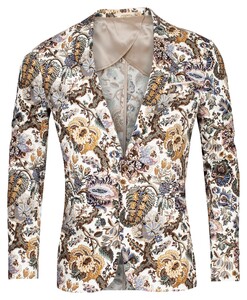 Giordano Vince Unlined Flower Pattern Stretch Colbert Off White-Multi