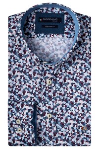 Giordano Walker Button Down Colorful Confetti Overhemd Rood