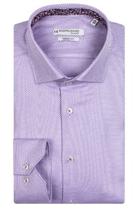 Giordano Wide Herringbone Maggiore Semi Cutaway Shirt Lilac