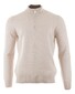 Gran Sasso 2-Ply Cashmere Blend Zip Pullover Cream