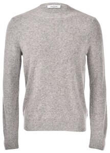 Gran Sasso Bouclé Crew Neck Wool Blend Pullover Grey