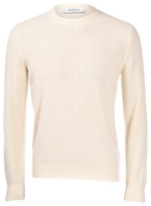 Gran Sasso Bouclé Crew Neck Wool Blend Trui Off White