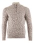 Gran Sasso Button Collar Melange Pullover Brown Melange Dark