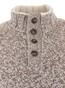 Gran Sasso Button Collar Melange Pullover Brown Melange Dark