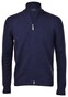 Gran Sasso Cardigan Zip Wool Blend Blue Navy