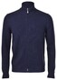 Gran Sasso Cardigan Zip Wool Blend Blue Navy