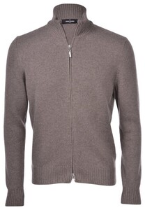 Gran Sasso Cardigan Zip Wool Blend Vest Hazel