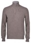 Gran Sasso Cashmere Blend Mock Zip Pullover Dove Turtle