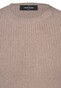 Gran Sasso Cashmere Ribbed Structure Crew Neck Pullover Hazel