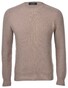 Gran Sasso Cashmere Ribbed Structure Crew Neck Trui Hazel