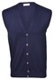 Gran Sasso Cotton 6-Button Waistcoat Gilet Blue Navy