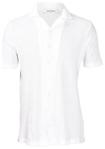 Gran Sasso Cotton Frotté Solid Color Overhemd Wit