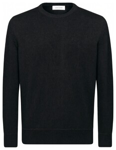Gran Sasso Crew Neck Fine Merino Wool Trui Zwart
