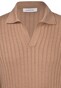 Gran Sasso Extrafine Merino Wool Ribbed Skipper Pullover Camel