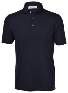 Gran Sasso Fashion Pure Ultralight Cotton Piqué Polo Blue Navy