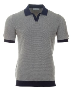 Gran Sasso Fine-Structure Wool-Cashmere Polo Royal Blue