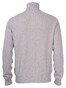 Gran Sasso Flannel Effect Pure Cashmere Full Zip Cardigan Grey