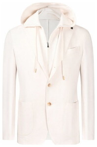 Gran Sasso Fleece Jacket Hoodie Vest Off White